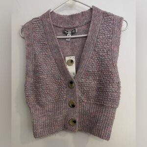 Urban Outfitters Mauve V-Neck Sweater Vest